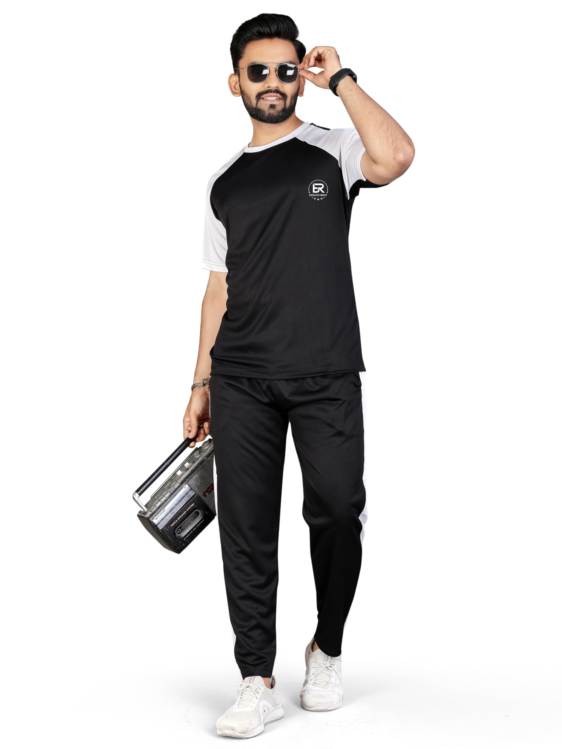 Cotton Blend Night Suit/Summer Suit for Men, Regular Fit Half Sleeves T-Shirt & Lower Set | Soft Cord-Set Track Suit for Boys | Ideal for Casual Outings, Gym, Workout, Sports