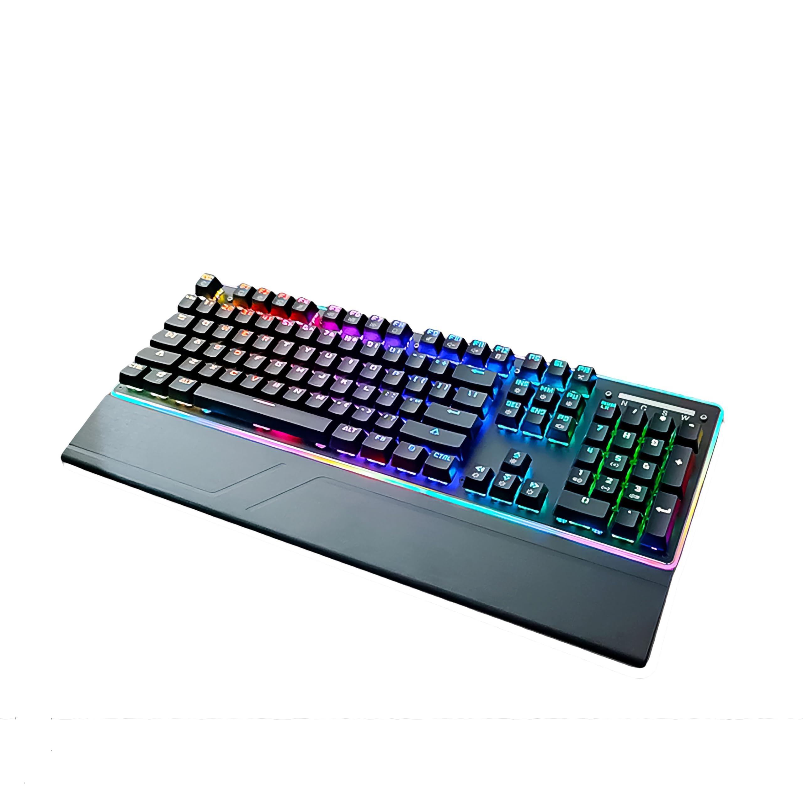 Ninjadog Varna Optix - Wired Optical Mechanical Gaming Keyboard, RGB Backlit, Ultra Fast Response, Ergonomic Wrist Rest (Black) (Blue Switch)-image-43