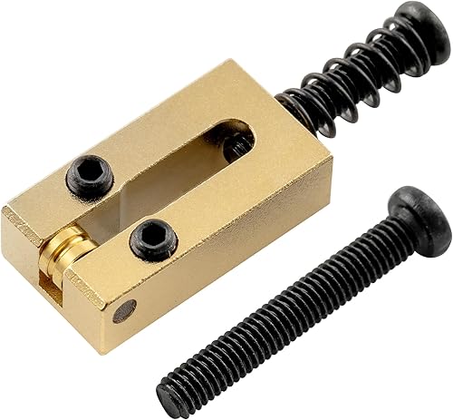 Miniatura 35 de Musiclily Sillas de puente de guitarra de latón ultra de 0.413 in, sillín de puente de trémolo para Fender Telecaster Tele Stratocaster Strat ST TL