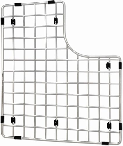 BLANCO 222429 - Rejilla para fregadero (acero inoxidable, doble cuenco izquierdo)