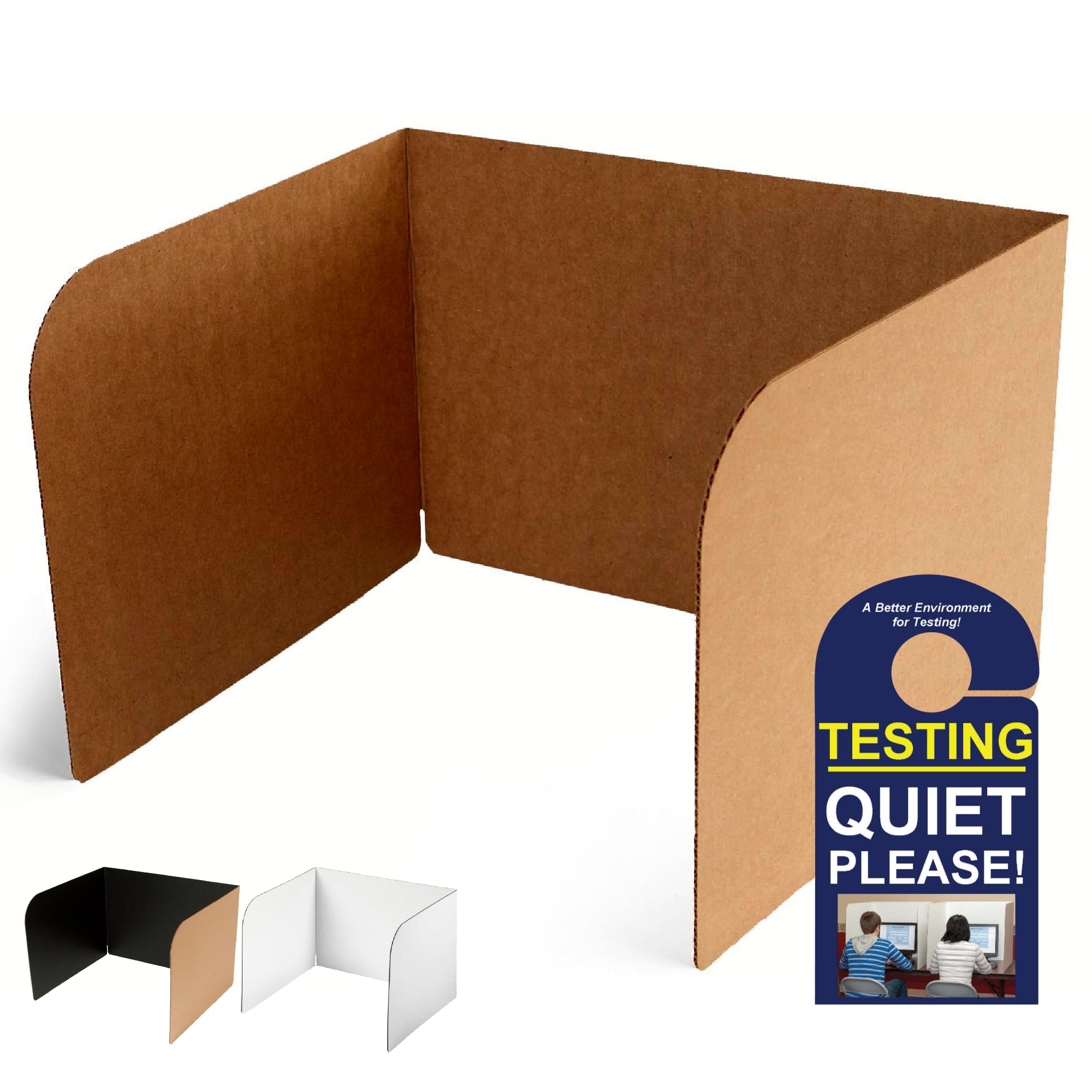 X-tra Large & Sturdy Premium™ Testing Privacy Shields - 13" Tall/20-Pack/Kraft - No Microplastics - USA-Made - Many Size Options - Millions Sold Since