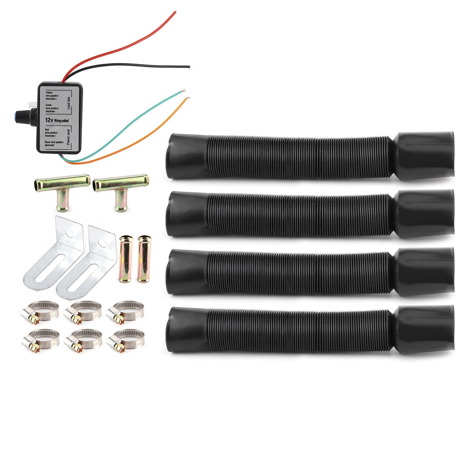 Desempa?ador de coche, calentador de coche de 12 V 50 W, calentador de calentamiento rápido de invierno portátil de 3 orificios, eliminación de escarcha, bajo nivel de ruido