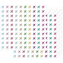 500 Pcs Travel Airplane Planner Stickers Mini Trip Airplanes Stickers