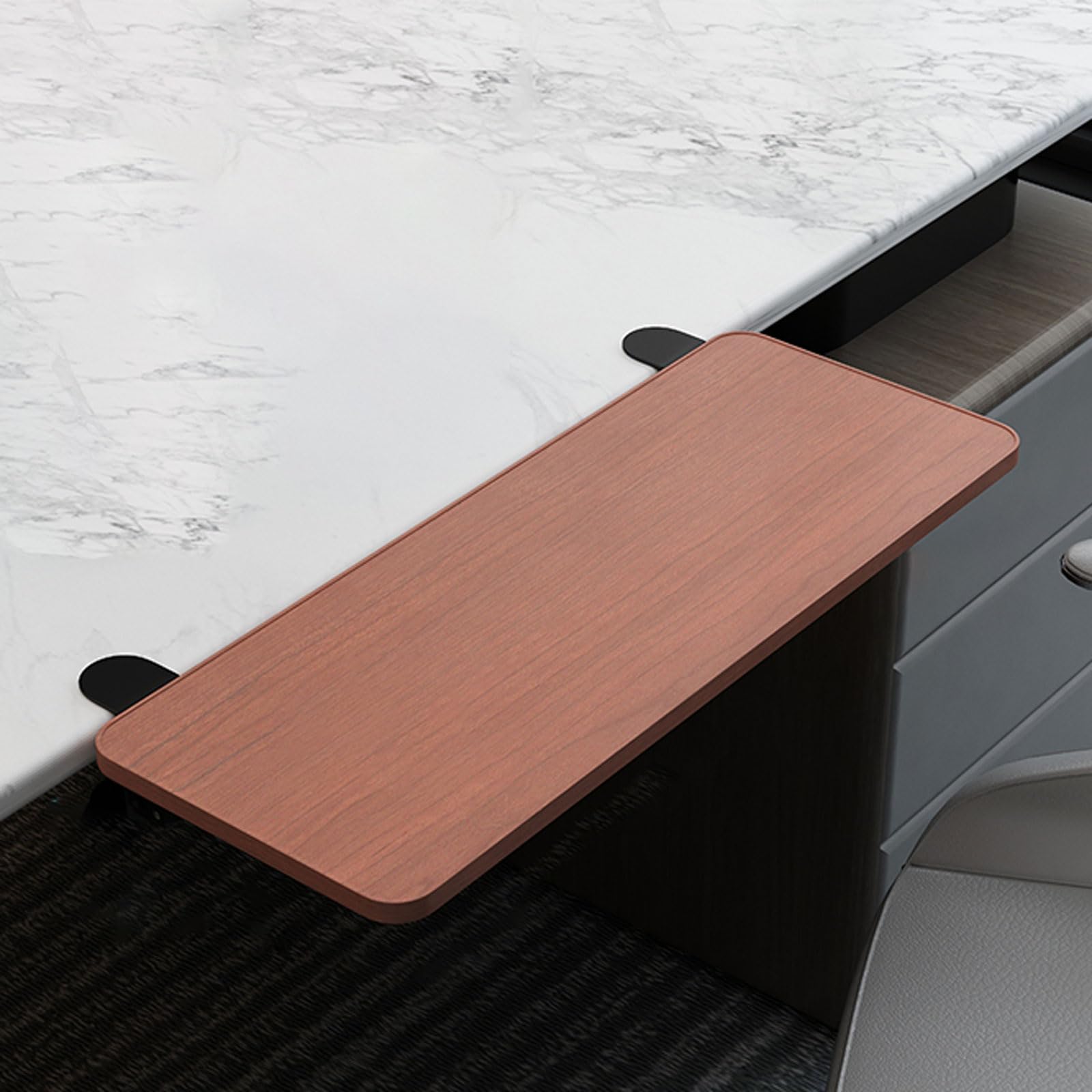 Zenithuxe Desktop Extender.Foldable Keyboard Drawer Tray. Ergonomics Desk Extender Tray.Computer Elbow Arm Support.No Need To Punch Holes,easy To Install.