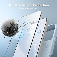 Vista 1422 de GONEZ Funda de silicona para iPhone 15 Pro Max, compatible con Magsafe, protector de cámara + protector de pantalla, forro de microfibra suave Negro