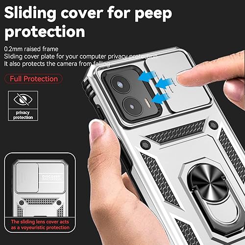 Miniatura 6 de Funda para Redmi Note 10 Pro 4G, Funda para Xiaomi Redmi Note 10 Pro 4G con soporte de anillo Casos Cubierta Plata
