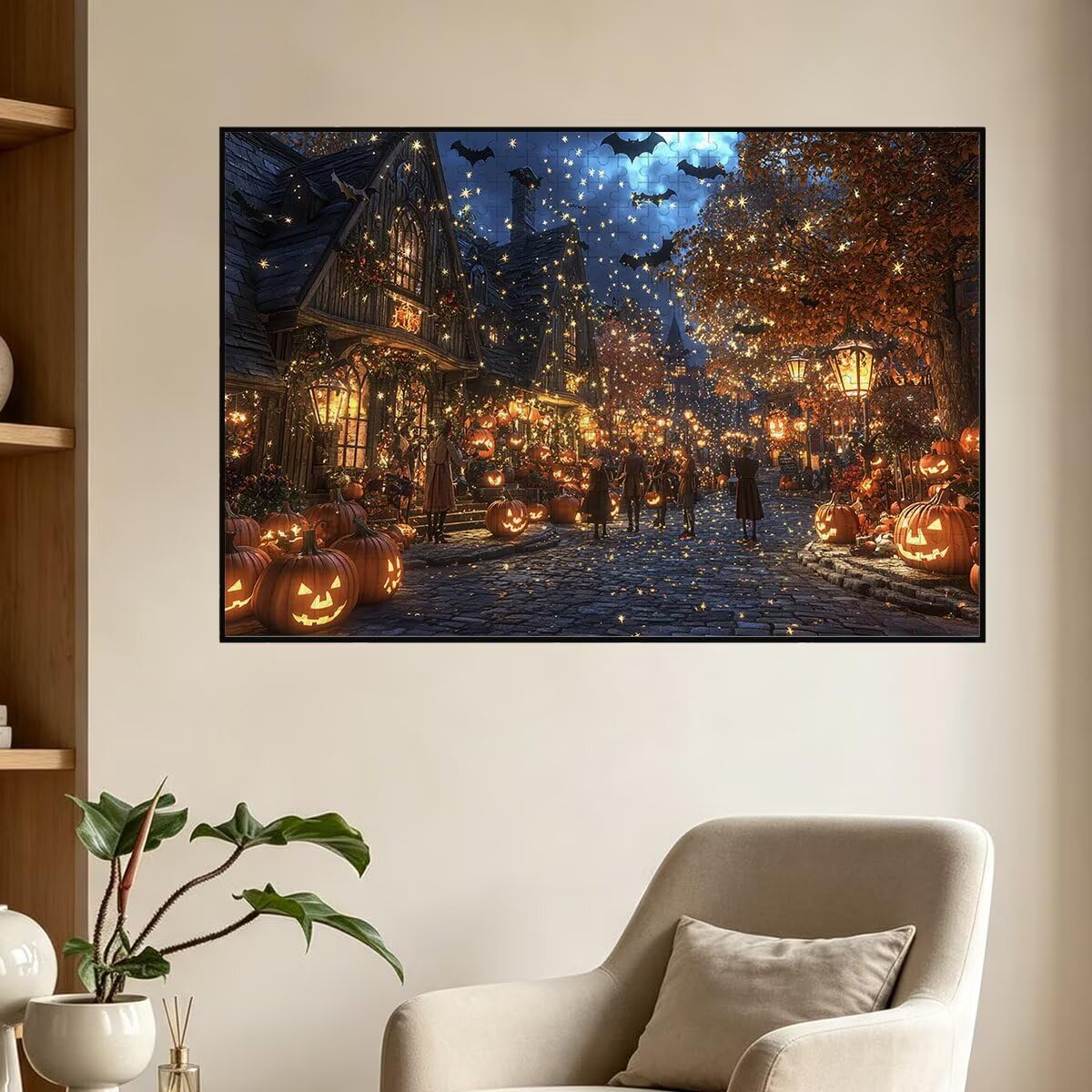 Puzzle 5000 Pezzi Zucca, Puzzle Adulti Halloween in Legno, 156x105cm -1419