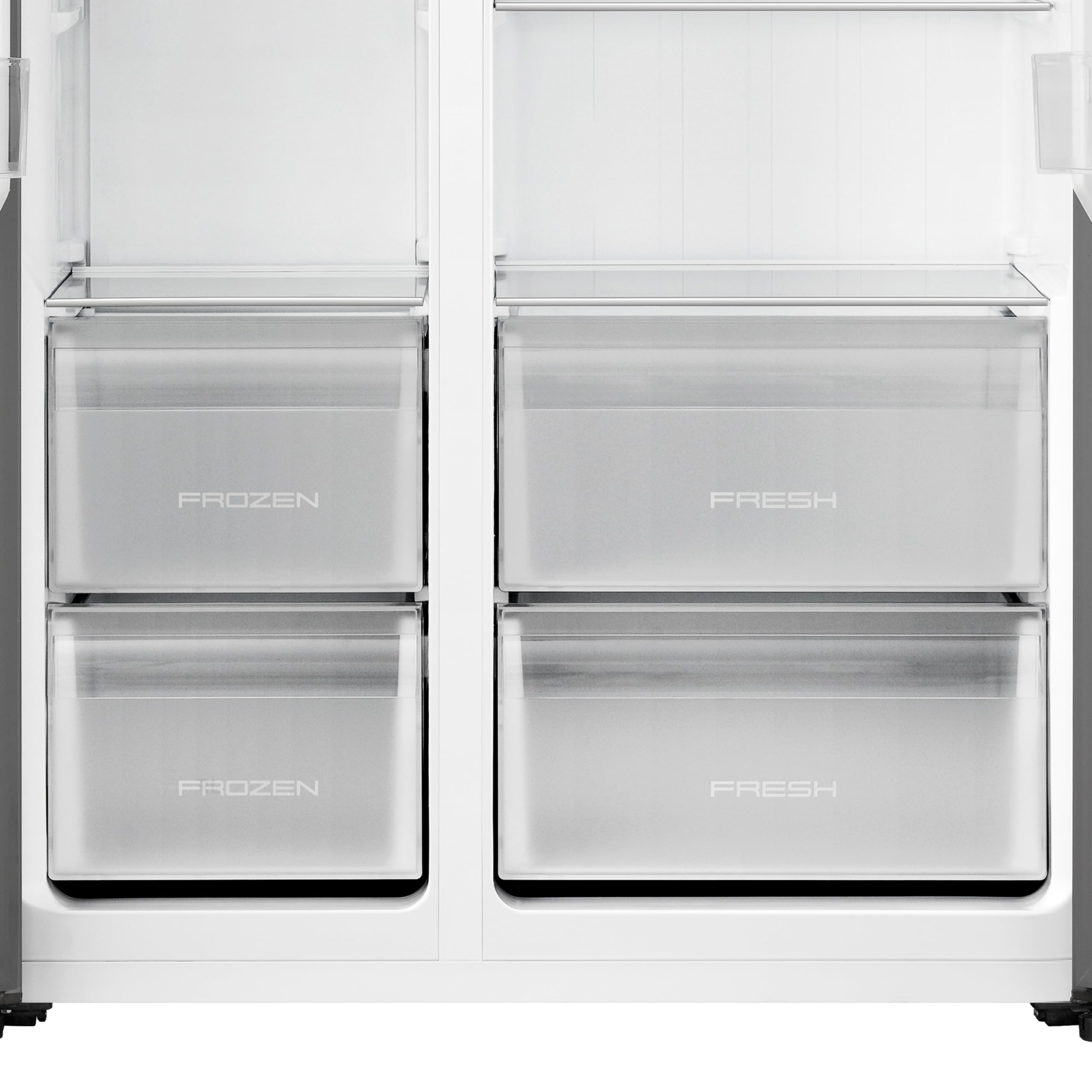 Gorenje NRS917E41XWD Kühl-Gefrierkombination/Freistehend/ 541L/ 39dB/ EEK: E/NoFrost Plus/Wasserspender/Multiflow 360°/ CrispZone/Supercool/FastFreeze/(BxHxT): 91,1 × 178,6 × 61,5 cm/Grau