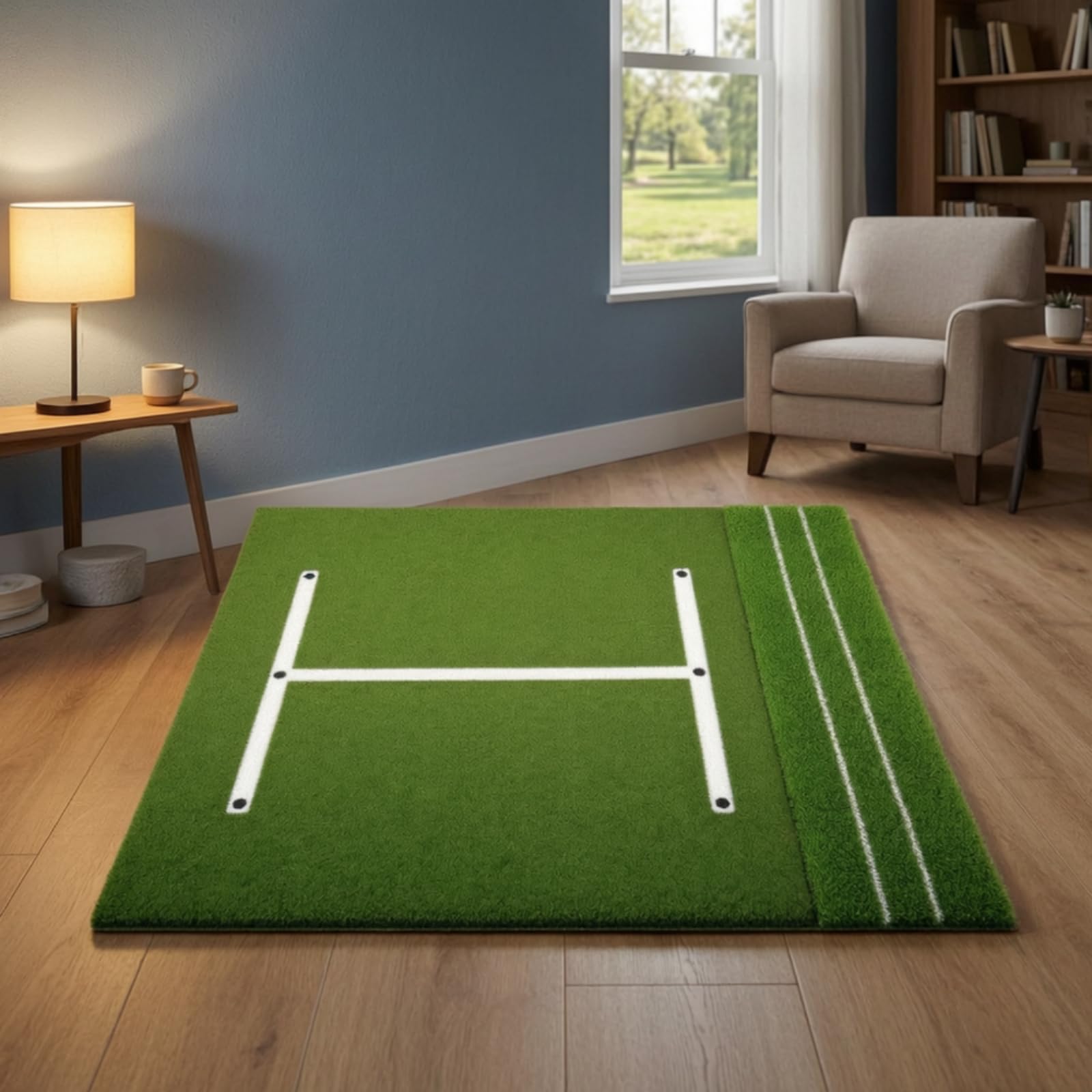 Abschlagmatte mit Ausrichtungslinien strapazierfähig Golfmatte mit Ballhalterhalter verschleißfest Golf-Abschlagmatte für Golfer, Anfänger, Garten