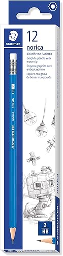Staedtler Norica - Lápiz con punta de borrador HB Ref 132 46 paquete de 12