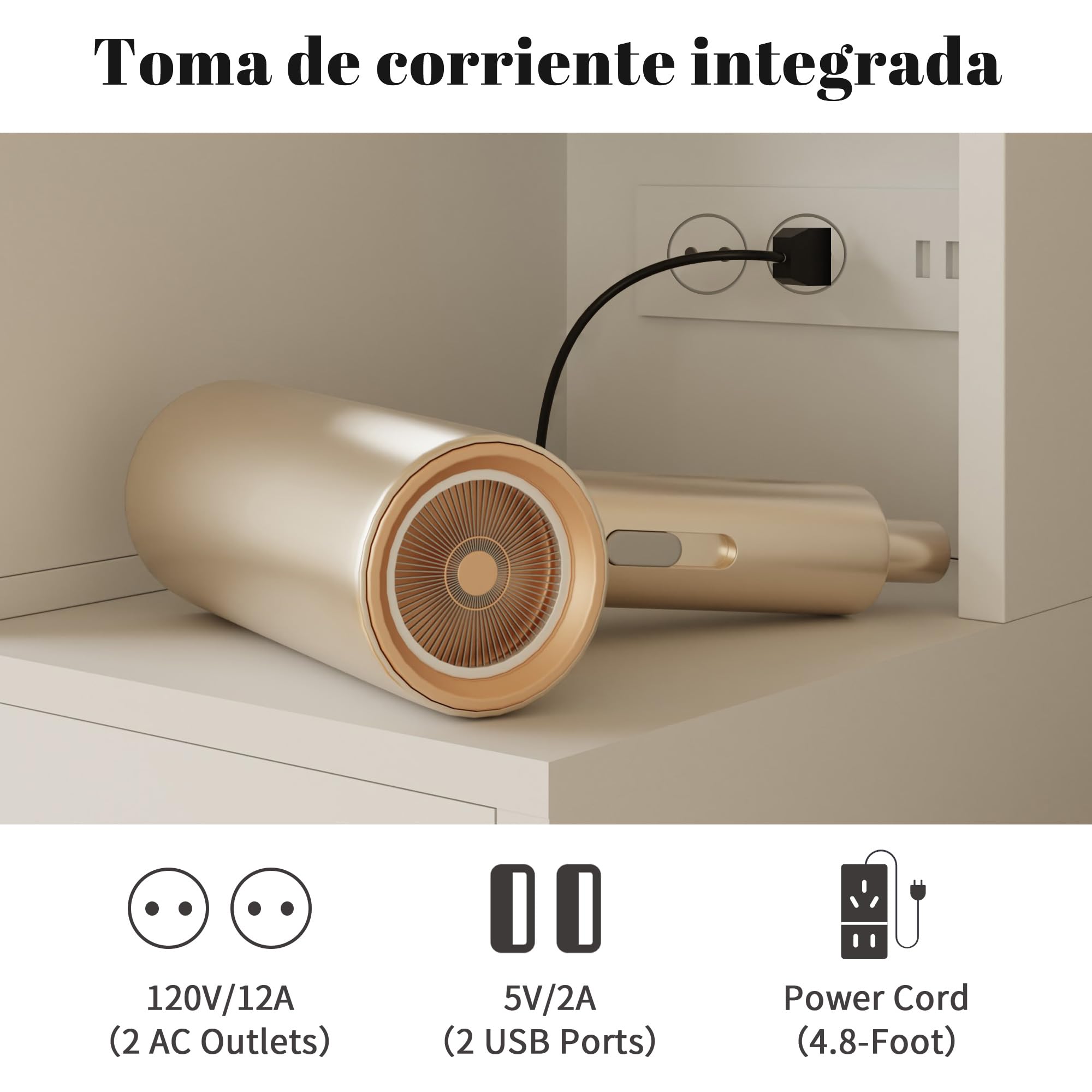 Tocador con Espejo y Luces, Mesa de Maquillaje Grande de 124 cm con 7 Cajones y 3 Armarios, Tocador con Enchufe Integrado y Puertos USB, Tocador Dormitorio, Blanco