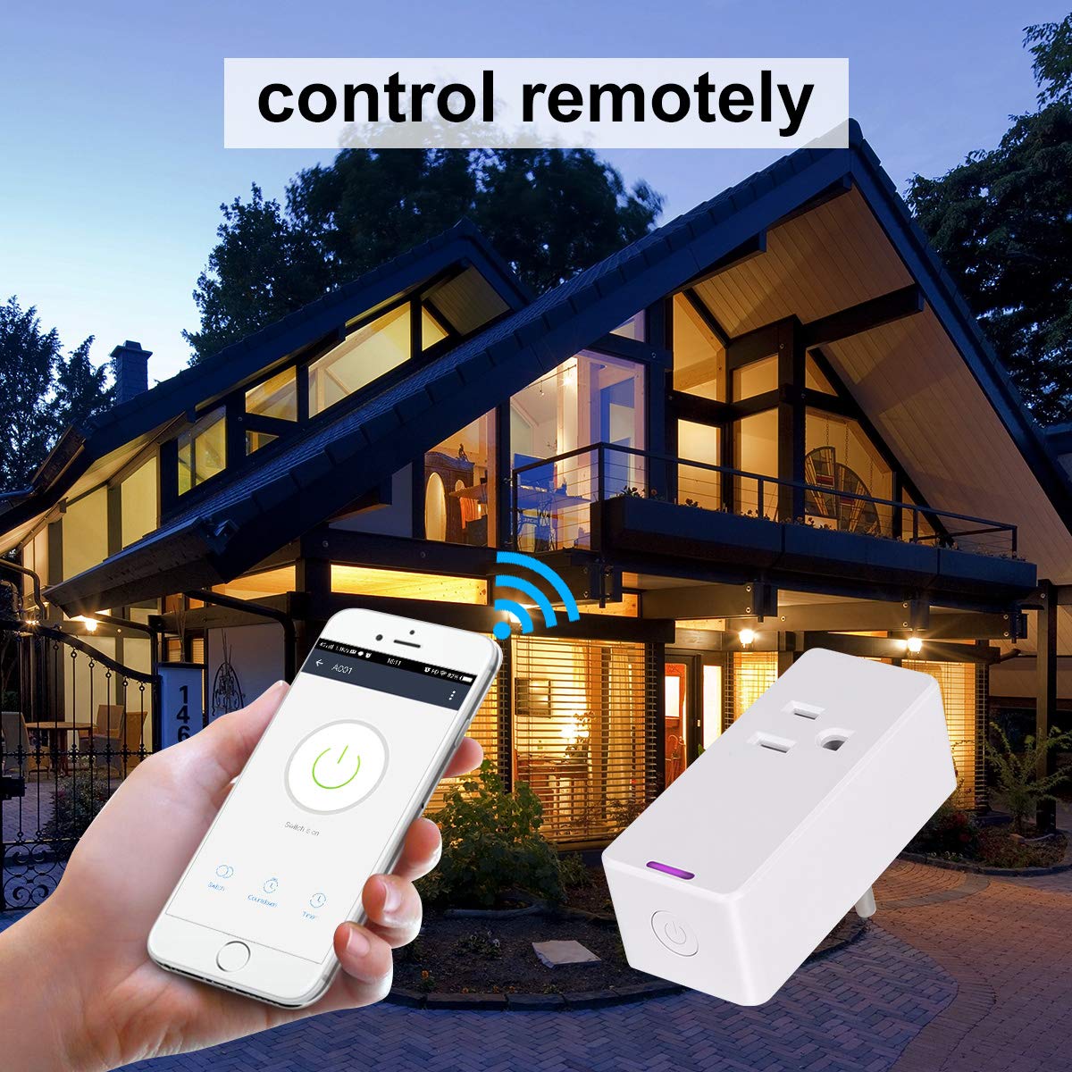 Smart Plug, Surge Protector, POWRUI Wifi Outlet Compatible with Alexa, Google Home & IFTTT, No Hub Required, Remote Control your home appliances from Anywhere, 15A,1080 Joules, ETL Certified (2 packs)