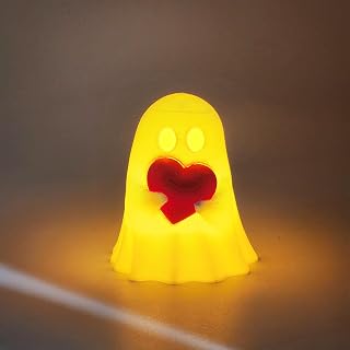 CUBIX3D Cute Ghost Showpiece with Heart & LED Tealight | Decorative Table Figurine for Home Décor | Romantic Gift for Coup... Price In India