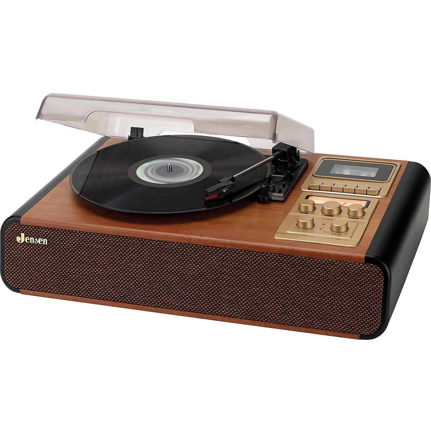 JENSEN JTA-385 3-Speed Stereo Turntable with Pitch Control