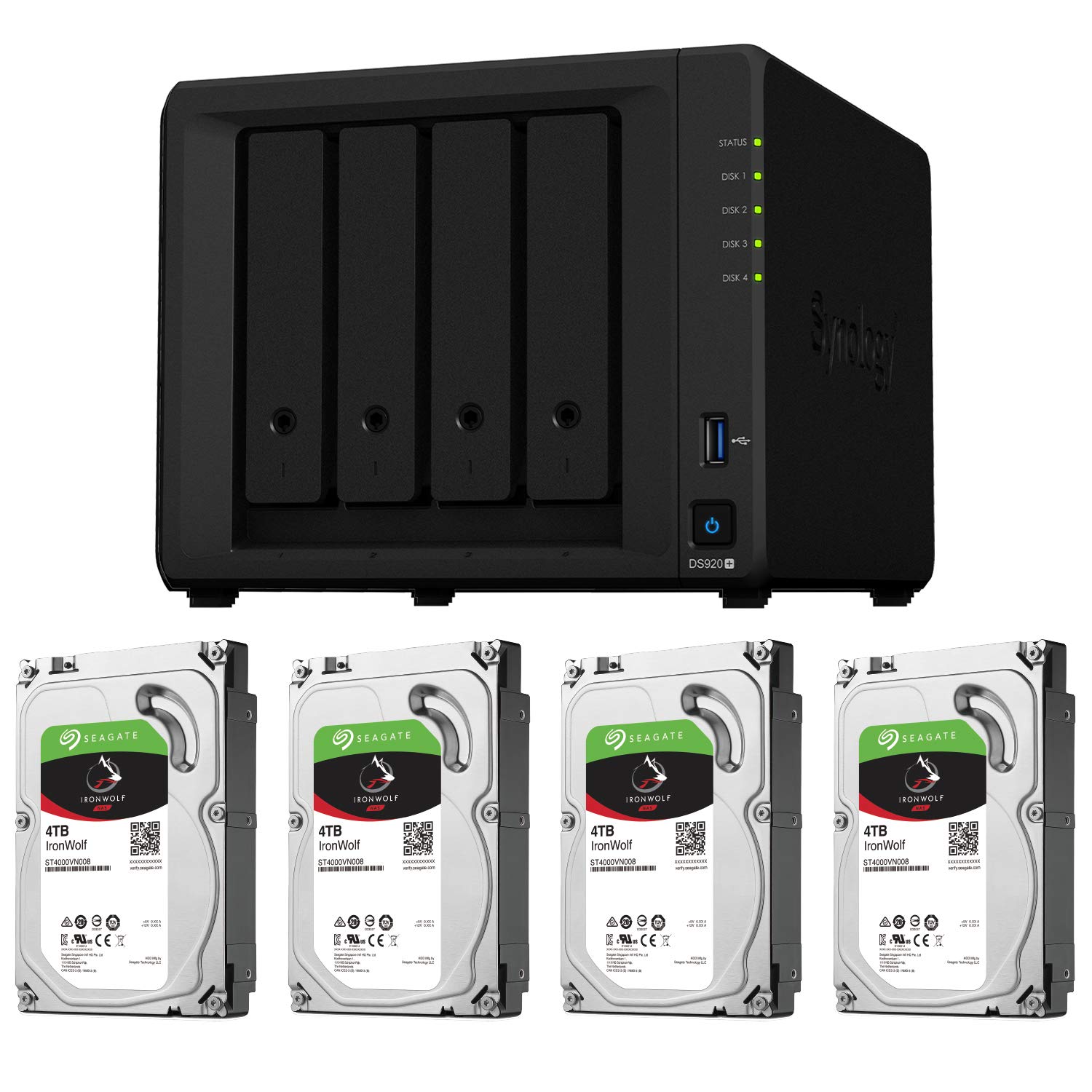 Amazon.co.jp: Synology NAS HDDセット 4ベイ DS920+ & Seagate HDD