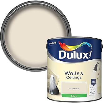 Dulux Silk Emulsion Paint For Walls And Ceilings - Natural Calico 2.5 Litres
