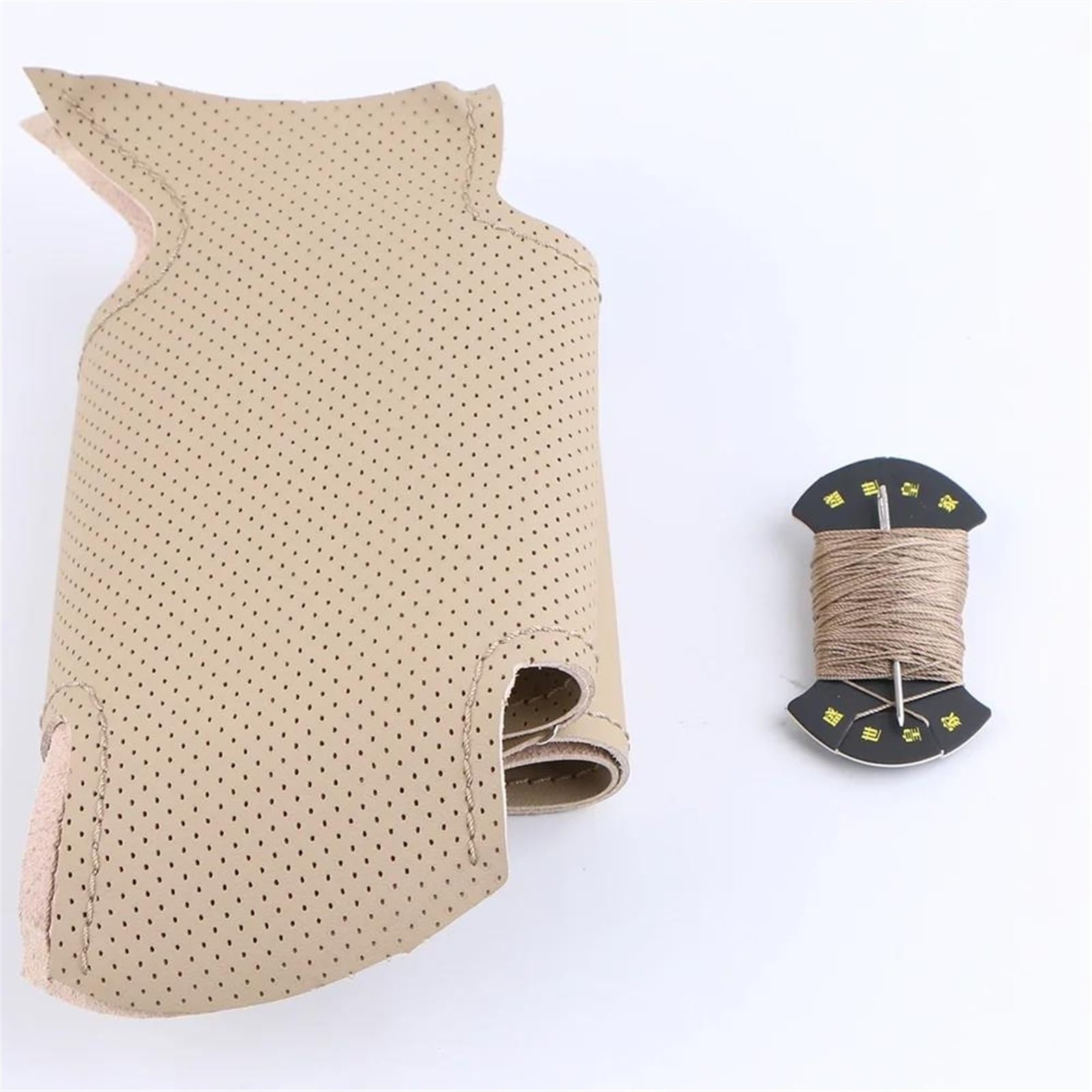 Tapa del Cubo del Volante Funda de Volante de Cuero de Microfibra Antideslizante Personalizada para City Jazz HRV HR-V para Vezel (Beiae2)