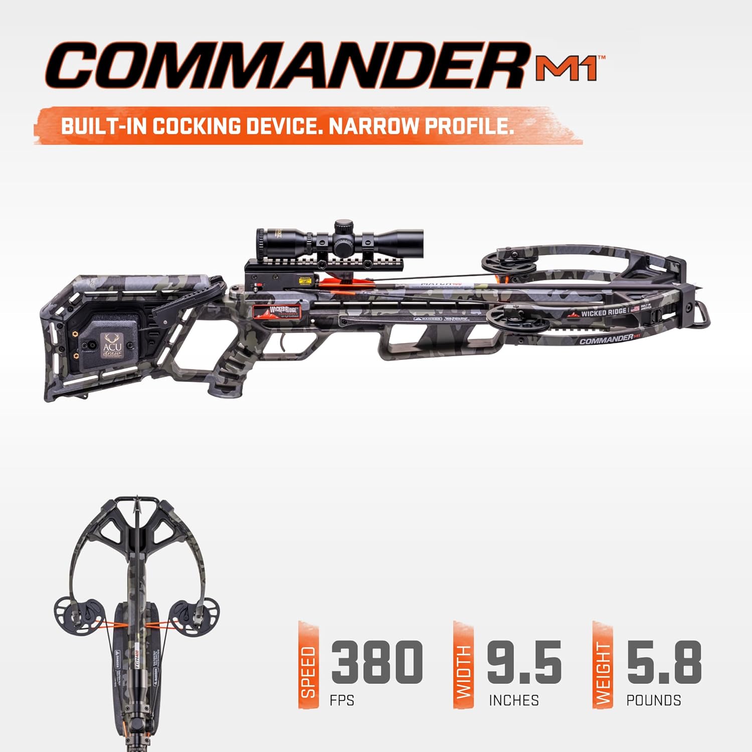 Wicked Ridge by TenPoint Commander M1 Ready-to-Hunt Package - Includes 9 Match 400 Non-Lighted + 3 Match 400 Lighted Arrows, Soft Case, Neoprene Sling, Premium Lubricant & String Wax & Conditioner