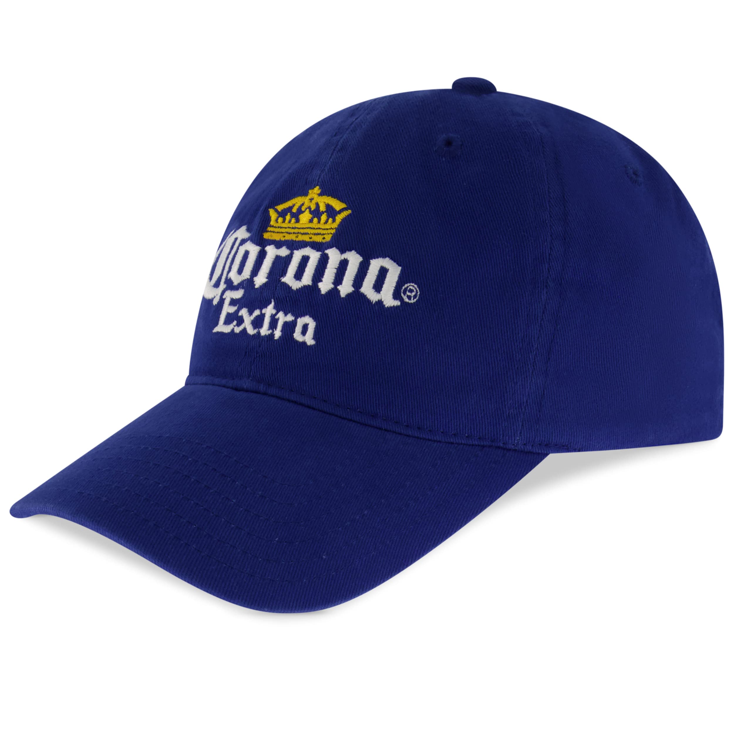 Concept One Unisex Blue 'S Corona Extra Dad, Cotton Cap With Embroidered Logo, Adjustable Baseball Hat, One Size