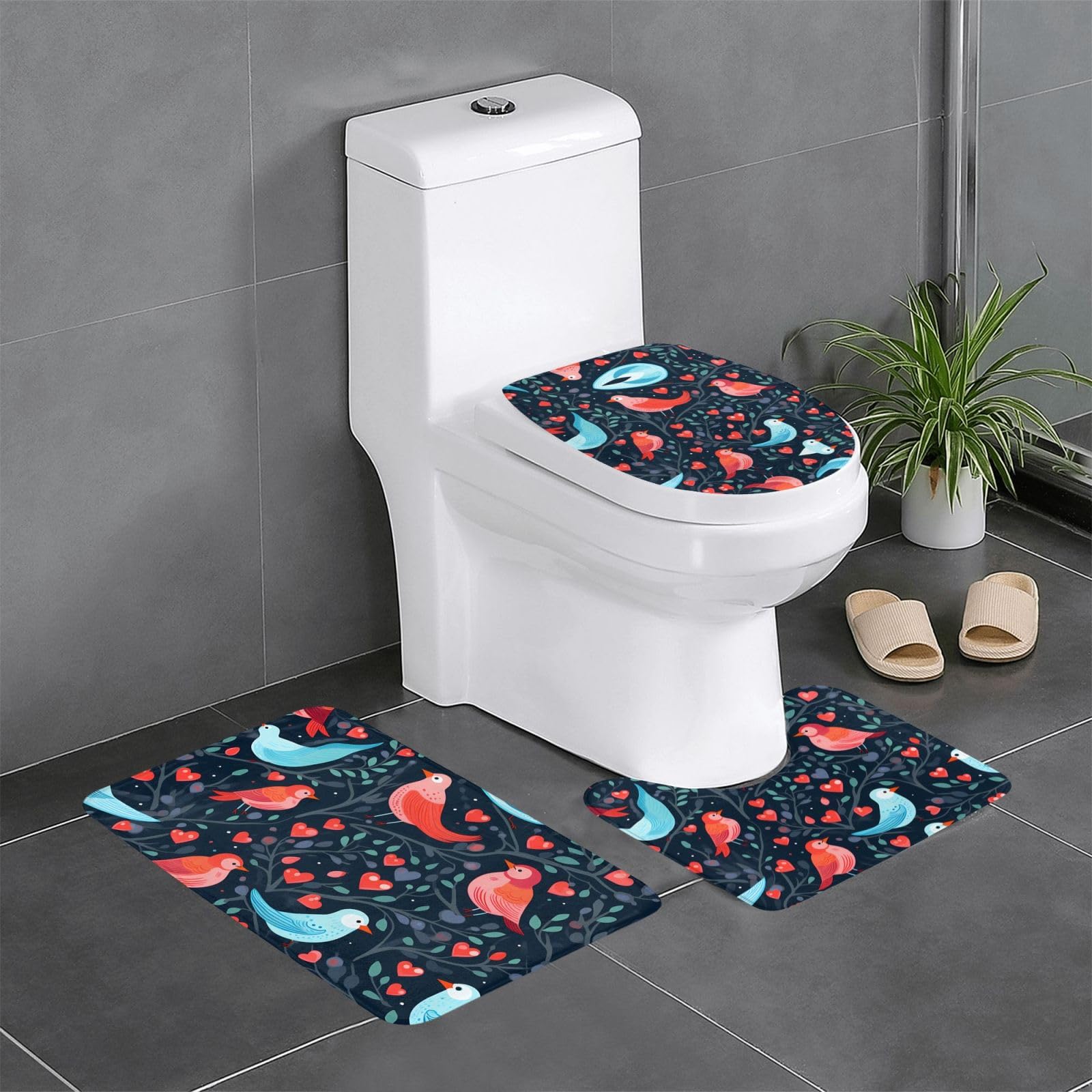 Tapis de salle de bain facile à nettoyer 61x40,6 cm lot de 3