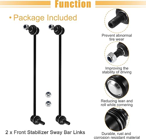 Miniatura 7 de X AUTOHAUX Kit de suspensión de enlace de extremo estabilizador de barra estabilizadora delantera para Audi A3 para Volkswagen Beetle Golf Jetta