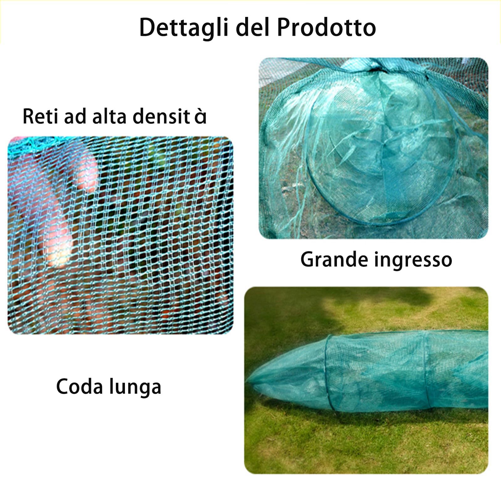 Fischfalle Köderfischreuse Krebsfalle Reusen für Fischfang Faltbare Krabbenfalle mit Schwimmer und Ketten Geeignet für Fischerei, Garnelen, Krabben