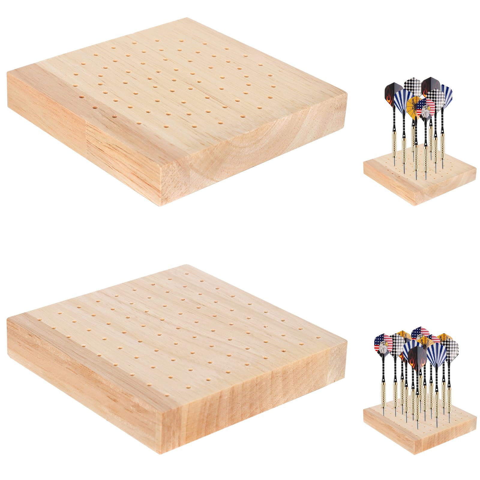 2 Stück Darthalter Holz Dartpfeile Halterung, Dekoration Dartpfeilhalter, Dart Ständer für Aufbewahrung von Steeldarts und Softdarts,Dart Zubehör