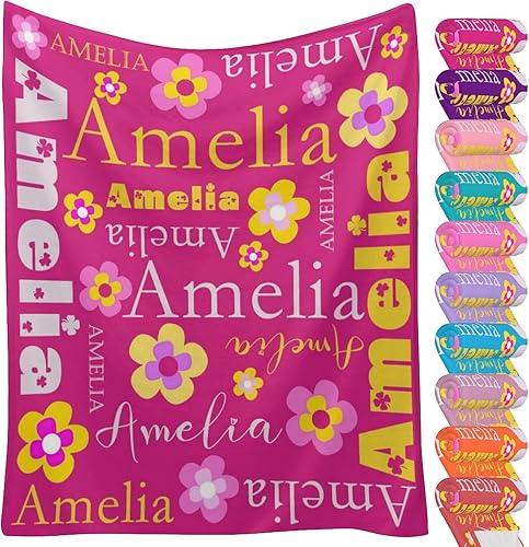 Mantas personalizadas con nombre para niños y adultos, manta de bebé personalizada para niños y niñas, manta personalizada con nombre 30 x 40