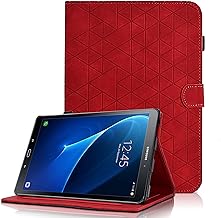 Case for Samsung Galaxy Tab A6 10.1 Inch (SM-T580/T585) 2016 Multi-Angle Protective Case Premium PU Leather Flip Cover Case with Stand Function Card Pocket Auto Wake/Sleep Function Red