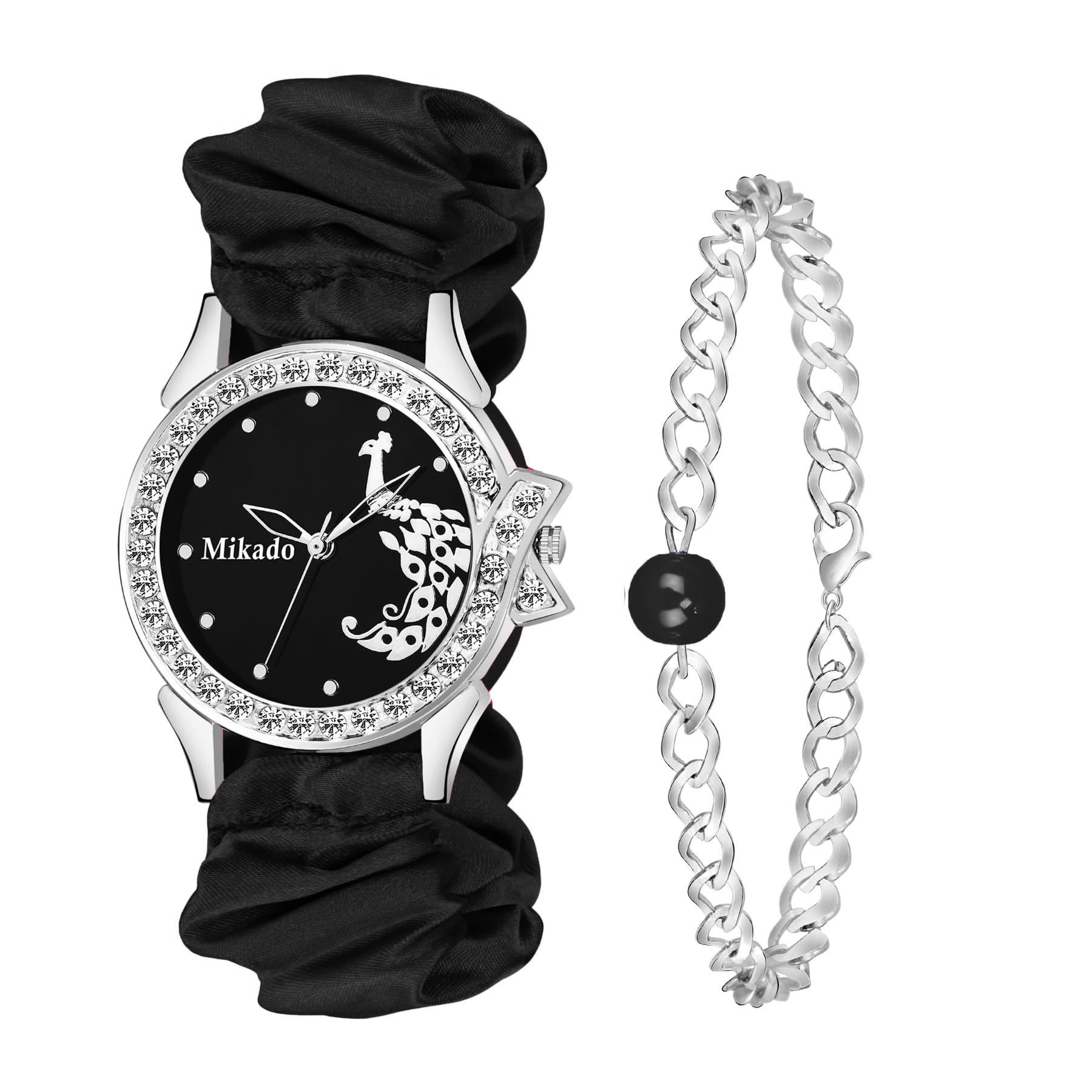 Mikado Innovative Design Scrunchy Strap Beautiful Analog Watch for Women and Girls (B0CG2332RF) Amazon Price History, Amazon Price Tracker