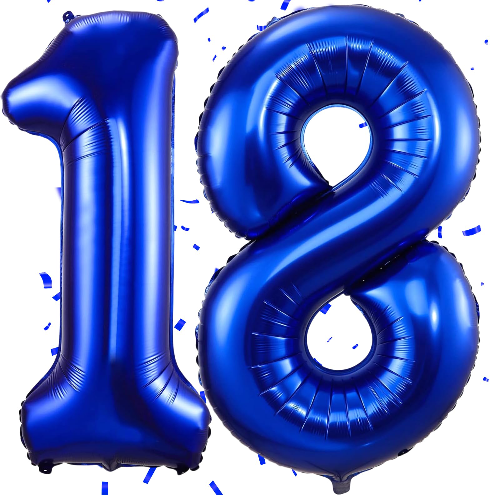 EWODEIEW Balloon Numbers 18 Blue, 40 Inch Blue Balloon 18, Dark Blue Number Balloon 18 Helium Balloon Foil Balloon 18th Birthday Decoration for Girls Boys Birthday Party Birthday Decor