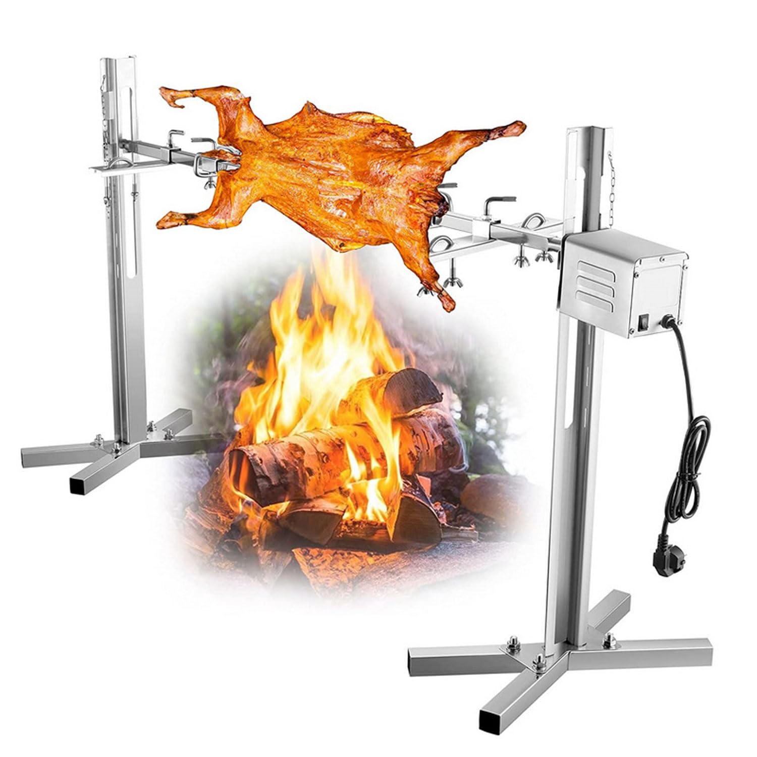 Kit Griglia Per Barbecue Elettrico, Girarrosto Automatico, Asta Per Girarrosto Grande In Acciaio Inossidabile, Barbecue Bar, Spiedo Per Ristorante Per Maiale Arrosto, Agnello Arrosto