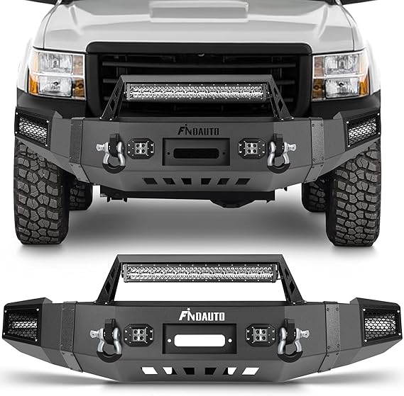 FINDAUTO Front Bumper Fit for 20072013 for Chevrolet Silverado 1500 Upgraded Textured Black