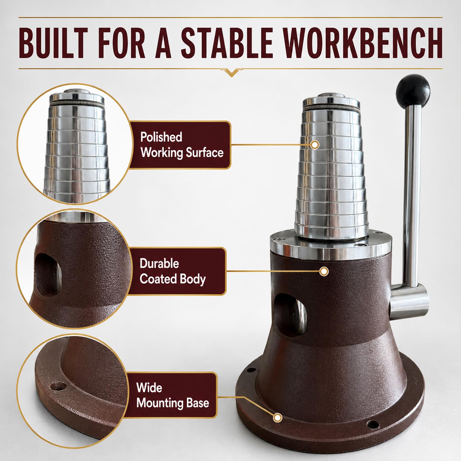 Strumento di Precisione per Gioiellieri, Allargatore e Modellatore per Bracciali (52-70cm) e Anelli (14-28cm), Attrezzatura Resistente per Laboratorio e Negozio di Riparazione BangleStyle