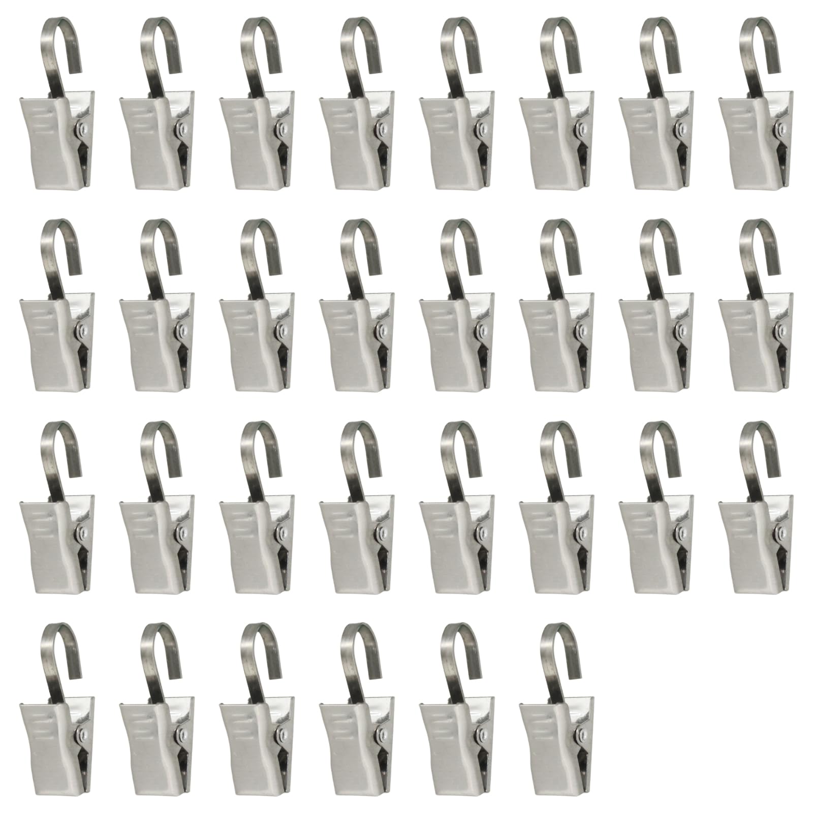 yueton Pack of 30 Stainless Steel Clips w/Hook for Curtain, Photos, Home Decoration