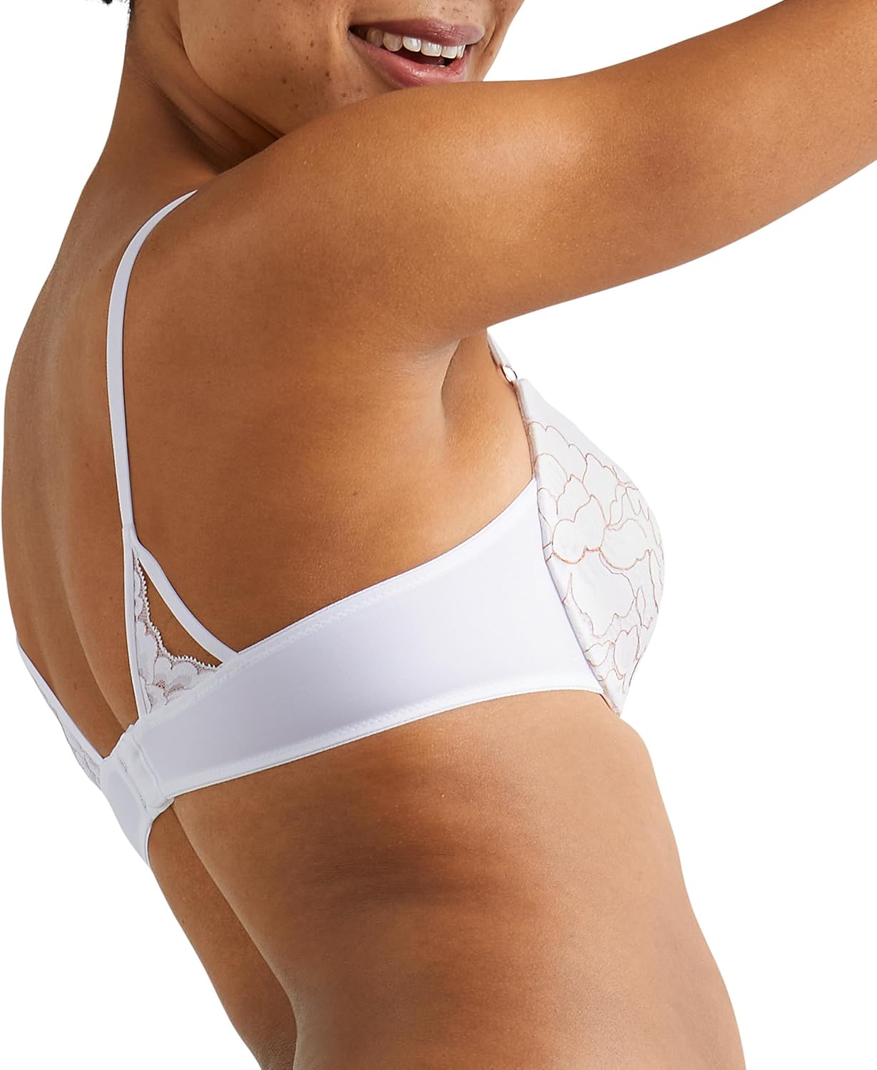 Maidenform Women's Push-Up Bra, Love The Lift Lace Demi Push-Up Bras for Women, Smoothing, Underwire, Convertible Straps - Image 2