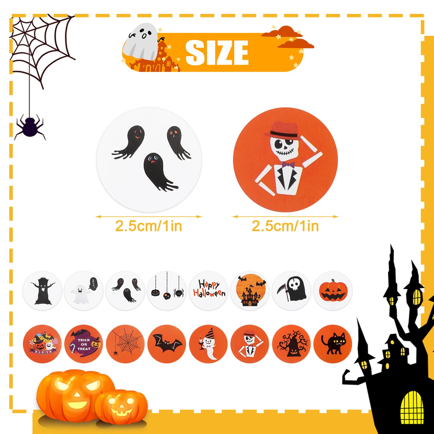 Autocollants Pour Fenêtre D'Halloween, Autocollants D'Halloween, Ensemble D' Autocollants Réutilisables, Décorations De Fête D'Halloween, 9 Feuilles | Leroy Merlin