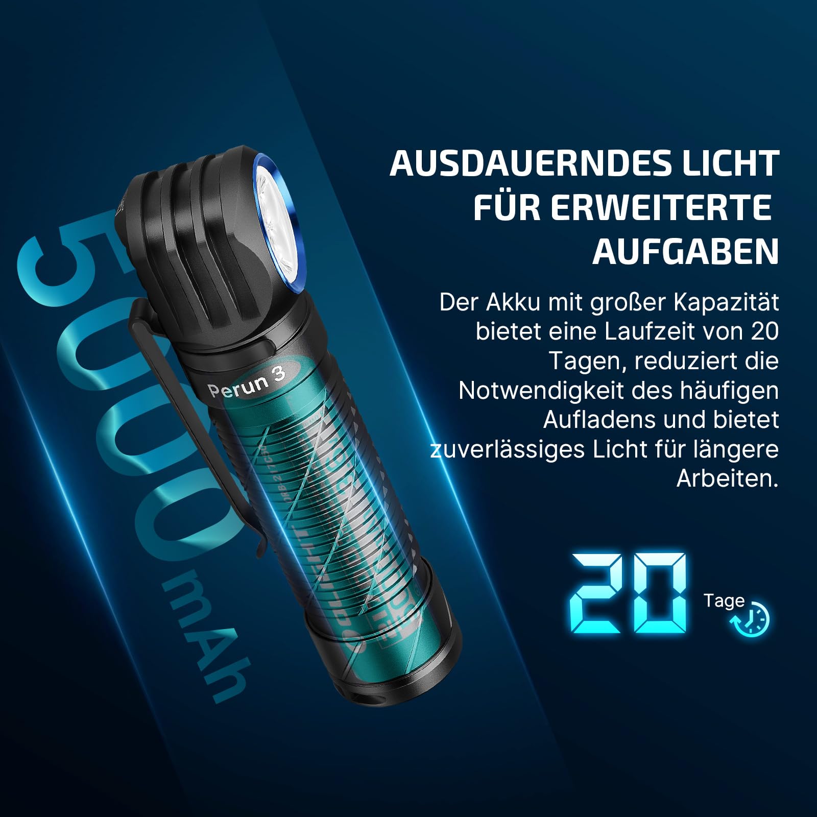 OLIGHT Perun 3 LED Stirnlampe Wiederaufladbar, Superhell 3000 Lumen Kopflampe mit 7 Lichtmodi, Sensor, Rotlicht und Stirnband, IP68 Wasserdichte Mini Headlampe für Campen, Angeln, Jagd Schwarz