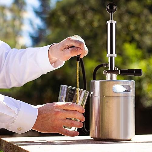 Miniatura 7 de Bomba de fiesta de barril, grifo de barril de cerveza con sistema D para US Sankey, bomba de picnic de cerveza de barril de 8 pulgadas con 2 grifos