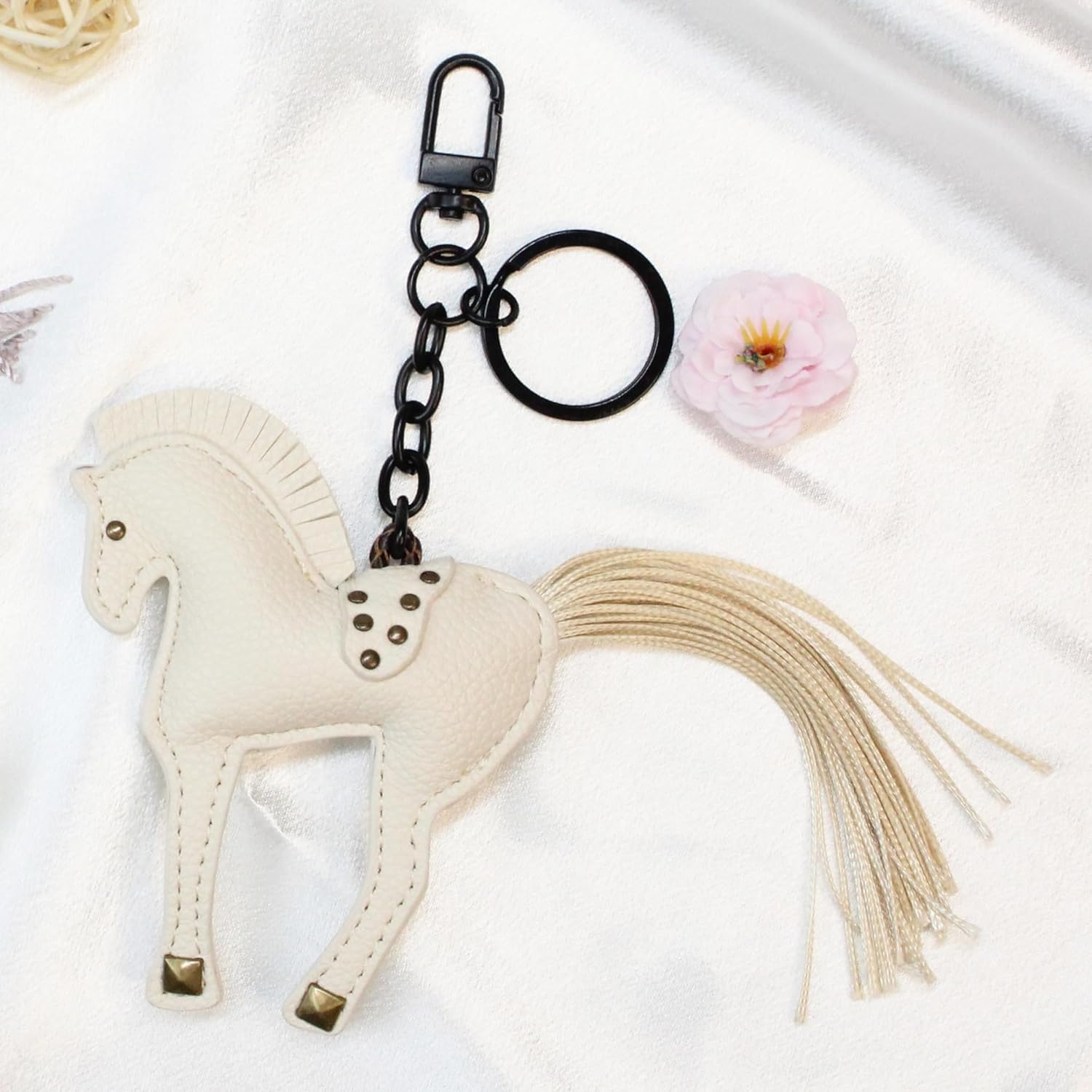 Horse Keychain, Hanging Charm Accessory for Purse, Bag and Backpacks Pony Key Chain - Image 3