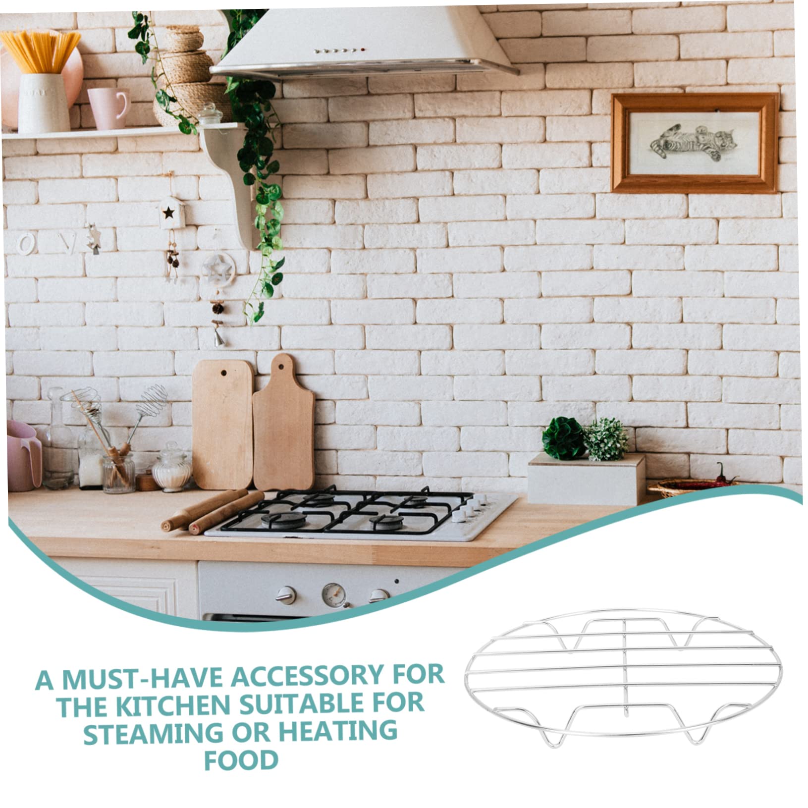 TOPBATHY 6 Pezzi Cremagliera A Vapore Cremagliera Per Contenitori A Pressione Vassoio Riscaldante Vassoio Rotondo Piastra Griglia Accessori Supporto Per Utensili Da Cucina Supporto Per