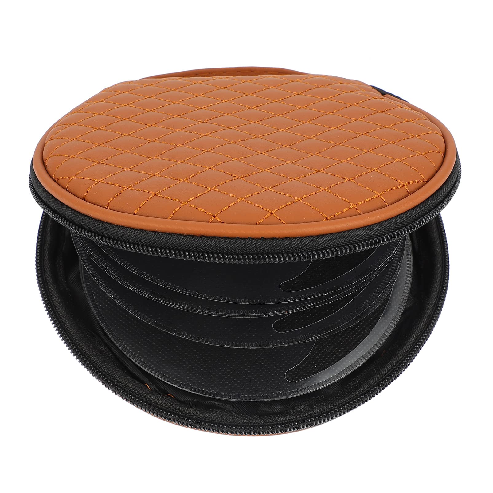 POPETPOP 1Pc Durable Auto CD Storage Bag Stylish Embroidered Disc Case with Capacity for Car and Home Use Zippered Closure to Protect From Damage