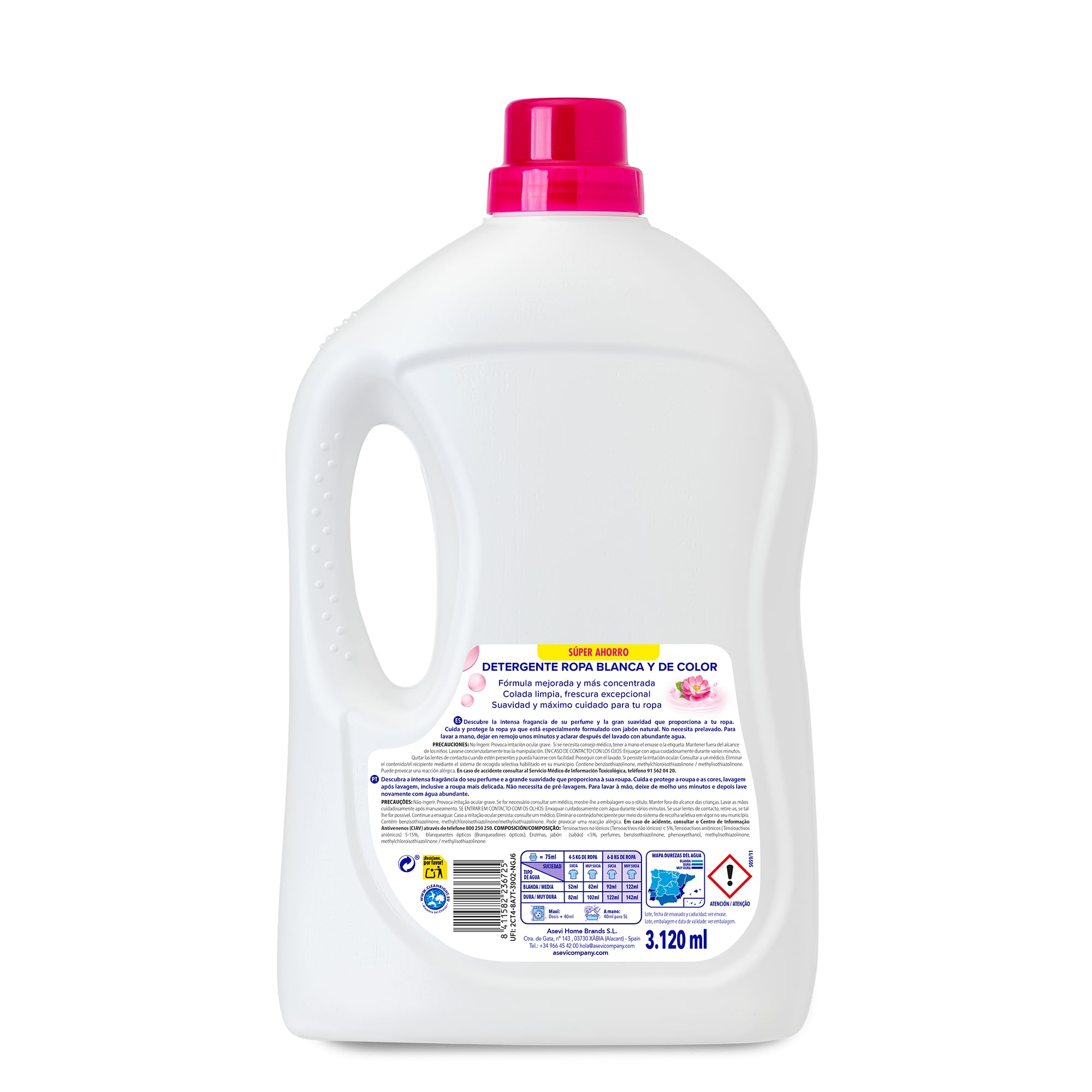 Asevi 23672 Płyn Do Prania, 3,12 l