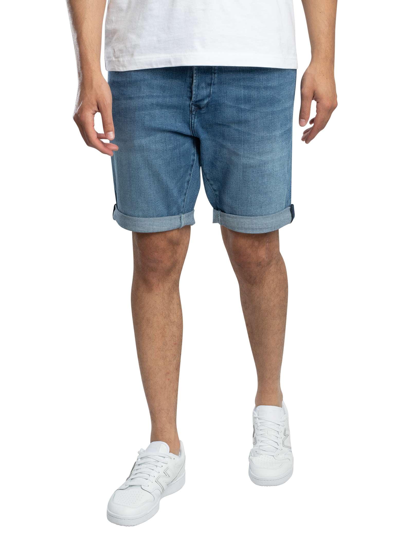 Replay Men's Jeans Shorts with Stretch, Blue (Medium Blue 009), 29W