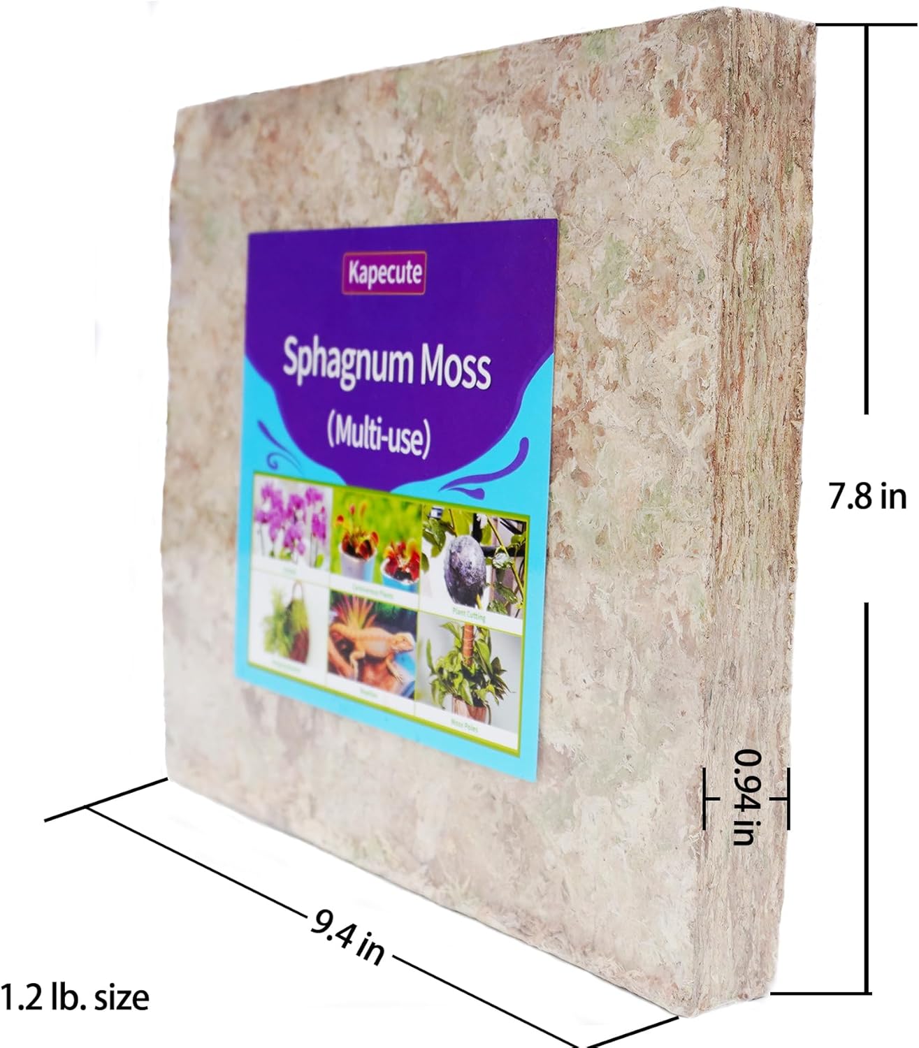 Sphagnum Moss 1.2 lb for DIY Moss Pole, Great Potting Mix for Indoor Plants, Help with Maintain Humidity
