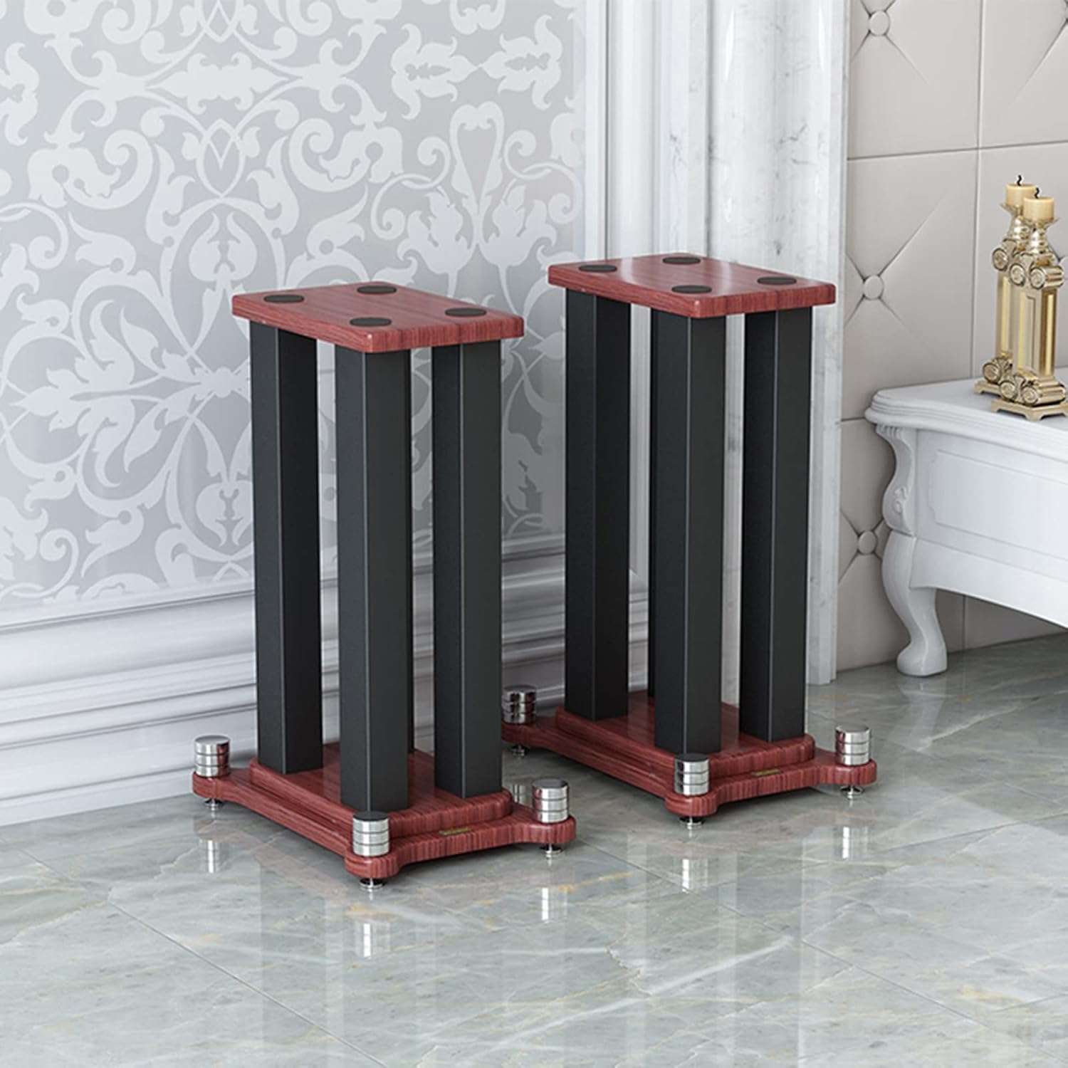 Speaker Stand Home Corner Speaker Stand with Stable Base, Extra Large