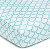 American Baby Company 100% Natural Cotton Percale Fitted Crib Sheet for Standard Crib and Toddler Mattresses, Aqua Waves, Soft Breathable, for Boys and Girls