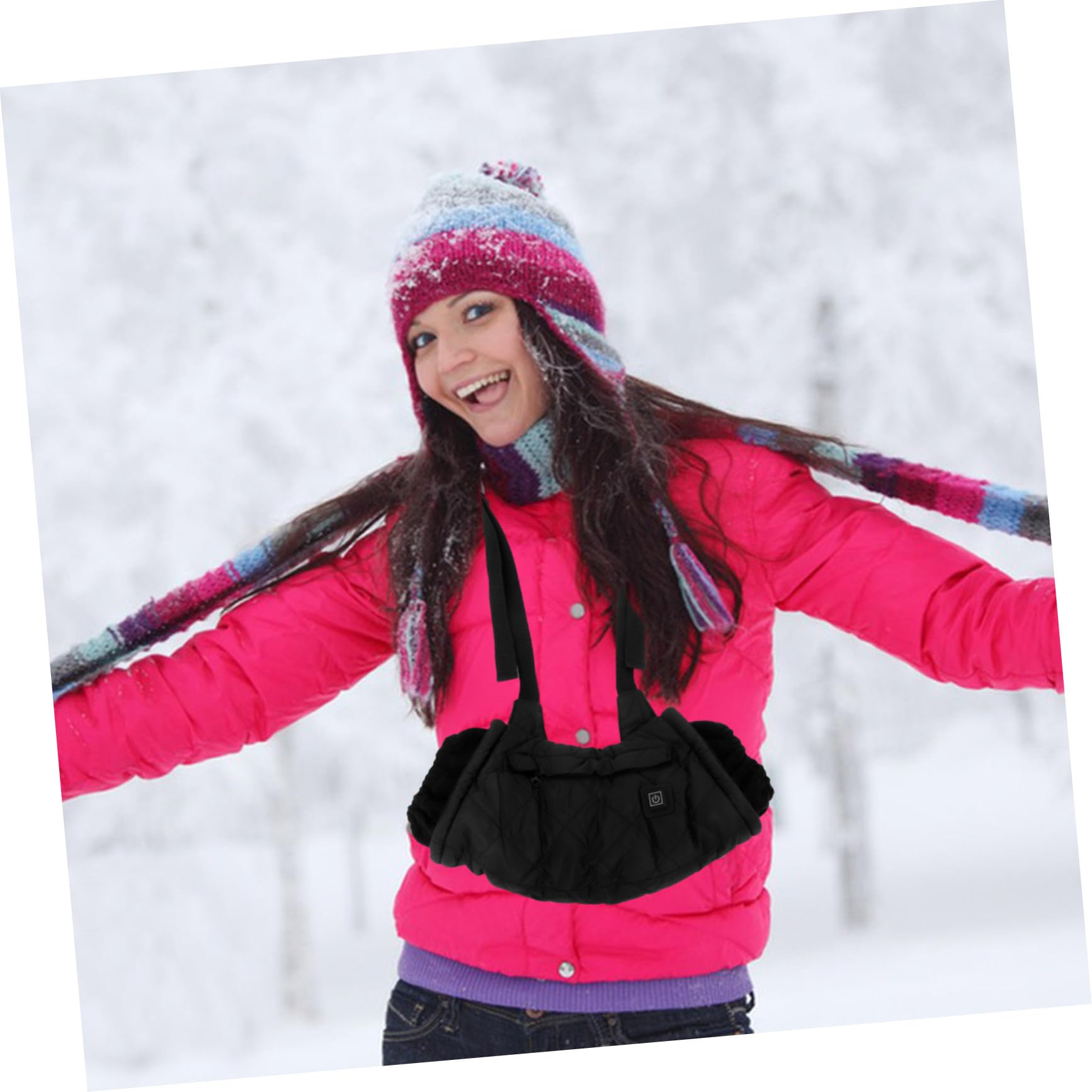 Elektrischer Handwärmer Beutel mit Aufhängung Wiederverwendbarer Winter Hands Muff Tragbare Wärme für Outdoor und Alltag Verschleißfestes Material Modisches für Damen und Senioren