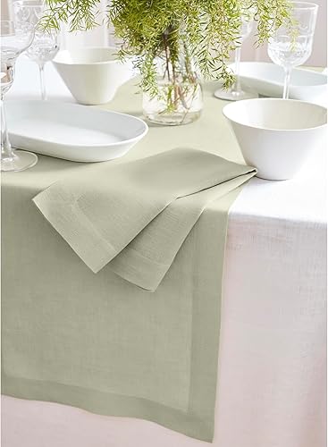 Miniatura 3 de Solino Home Sonoma - Juego de 4 servilletas de lino 100% puro, 20 x 20 pulgadas, servilletas prelavadas Sonoma para primavera, Pascua, hechas a mano