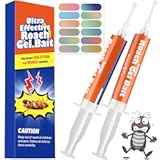 Large Roach Killer Gel Bait 2 Pack&comma; Fast-Acting Indoor Cockroach Infestation Elimination&comma; Long-Lasting Nest Destroyer with No-Mess Formula & Placement Stickers &lpar;20g Each&comma; German Roach Targeted&rpar;